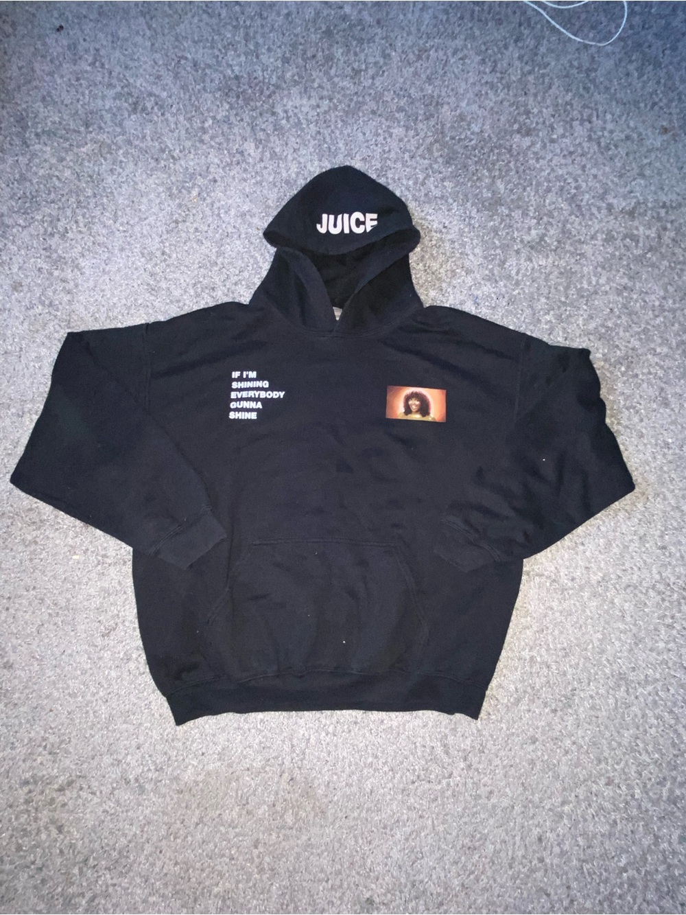Lizzo Juice Hoodie Black If I’m Shining Everybody Gunna Shine Size Large